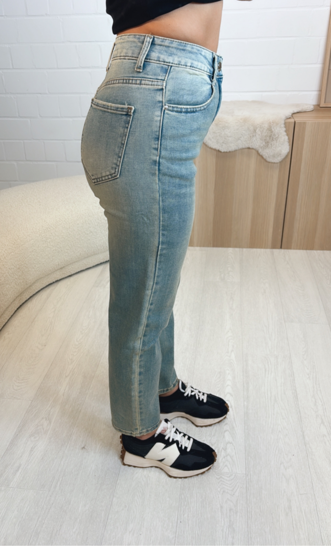 Mom - Jeans Hose  " 77899 " / verwaschener Look Art. 8561