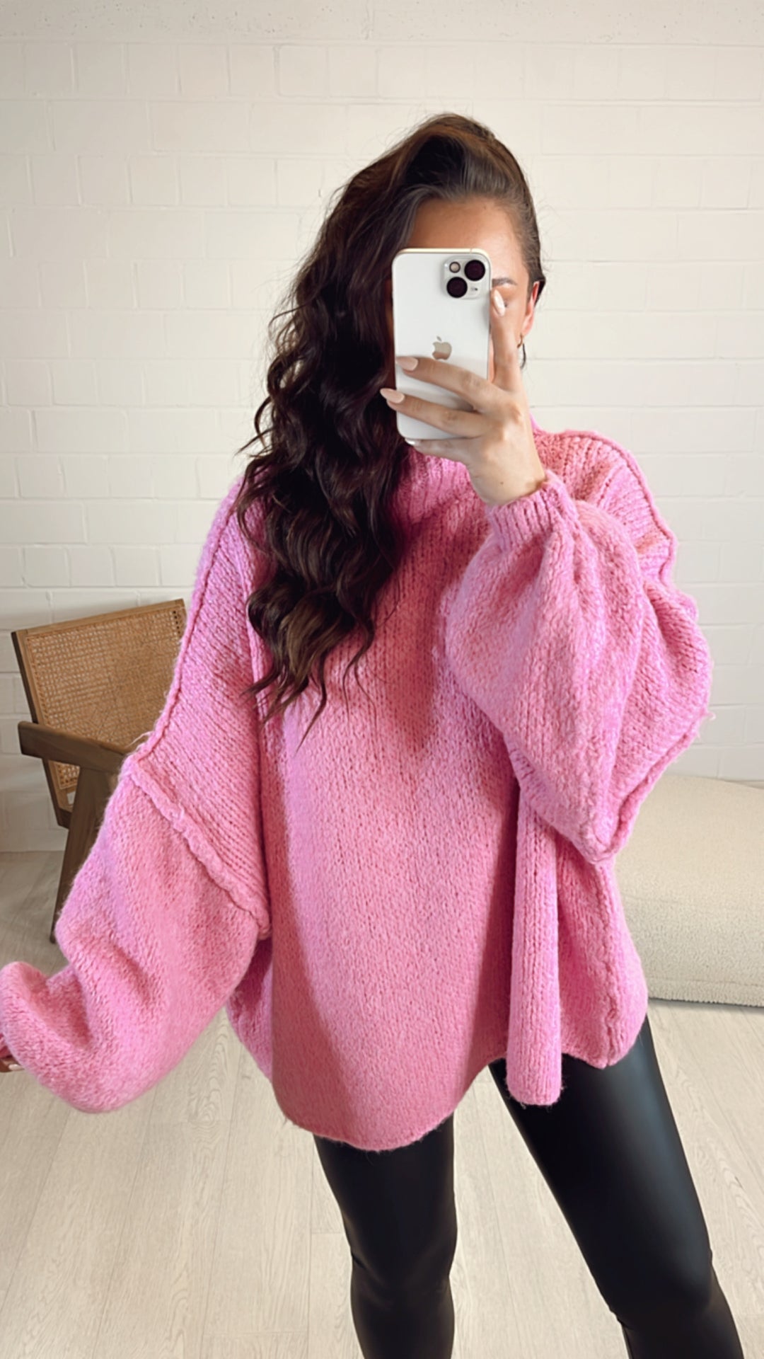 Ultra Oversize Kuschel - Pullover / pink Art. 6841