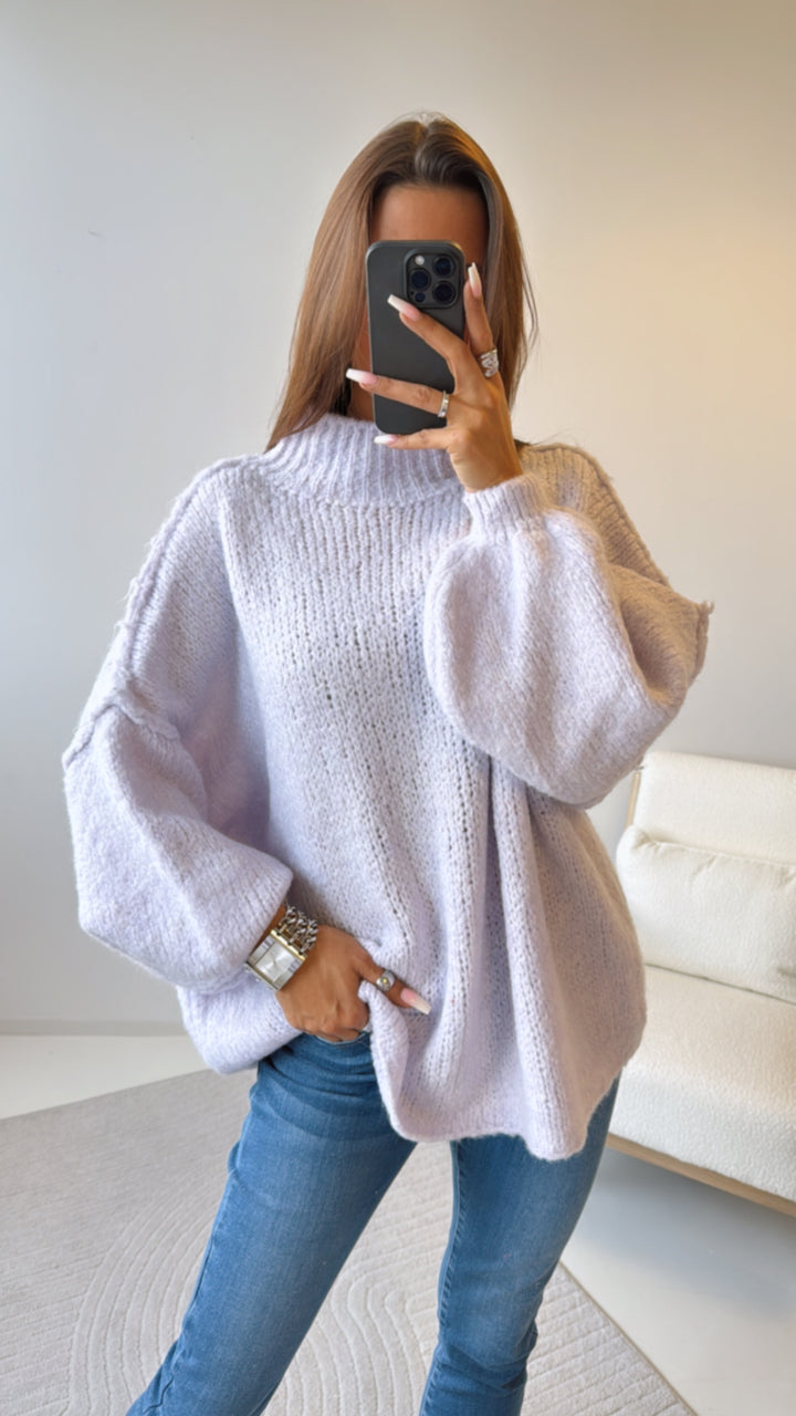 Ultra Oversize Kuschel - Pullover / flieder Art. 8395